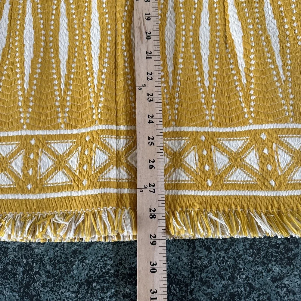 Tory Burch Sleeveless Cream and Mustard Patterned Shift Dress